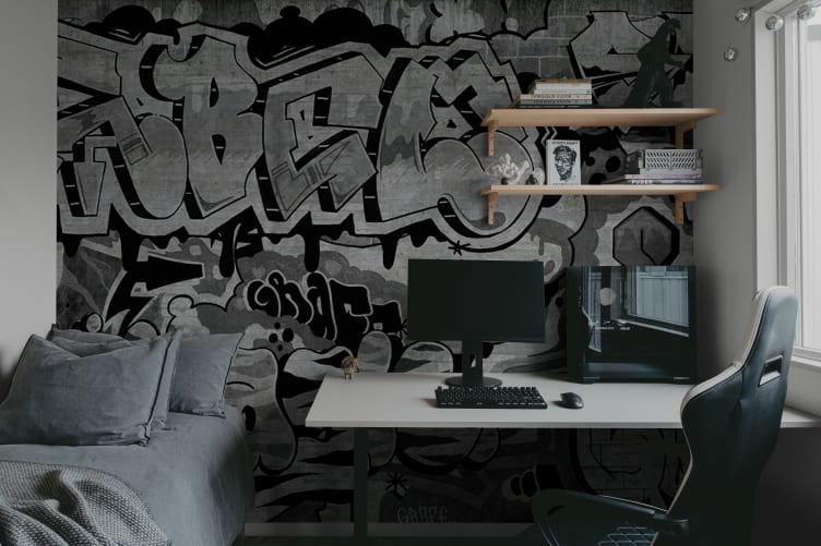 graffiti wallpaper for bedroom