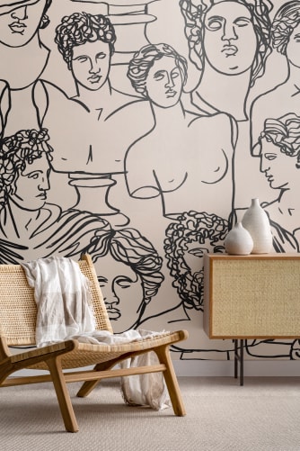 greek god statue drawings