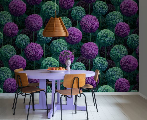 3d Muur Interieurdecoratie Bloemenpatroon Textuur Niet-Geweven Behang Woonkamer