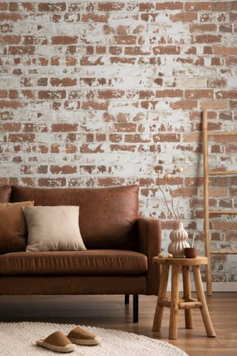 distressed brick effect wallpaper