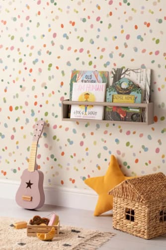 pastel spotty wallpaper