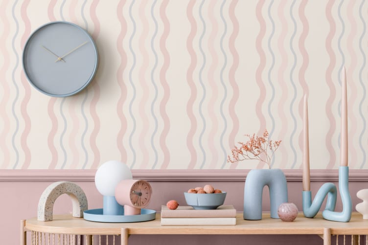pink striped wallpaper laptop