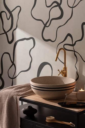 abstract bathroom wallpaper