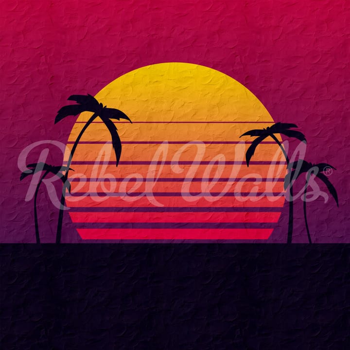 Miami Sunset - Wallpaper | Rebel Walls