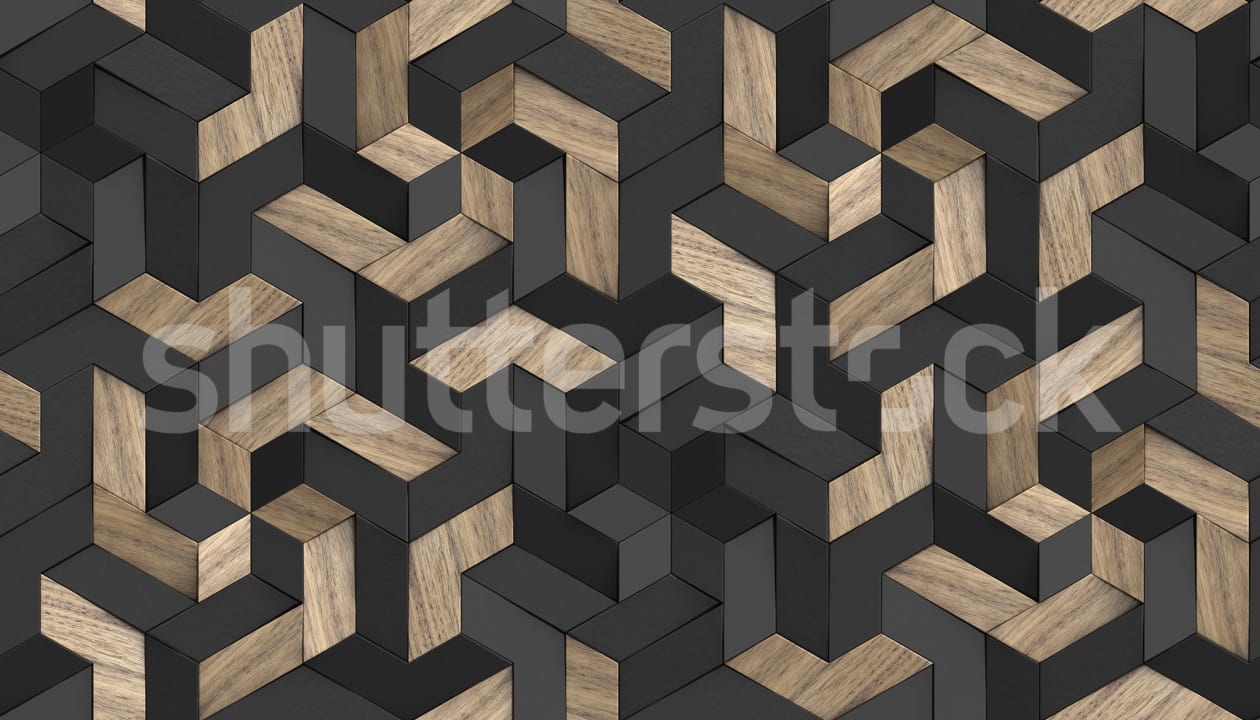 Geometric Wood Wallpaper Rebel Walls