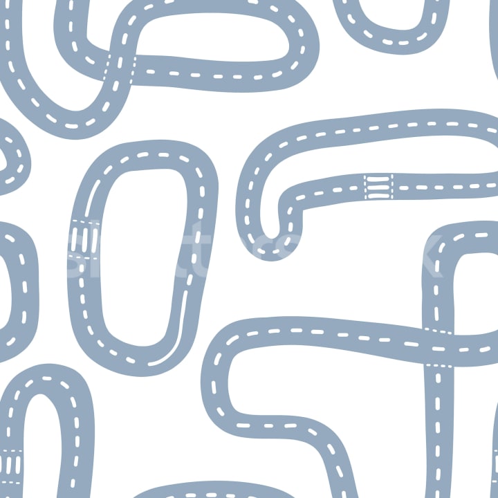 Race Track, Soft Blue - Wallpaper | Rebel Walls