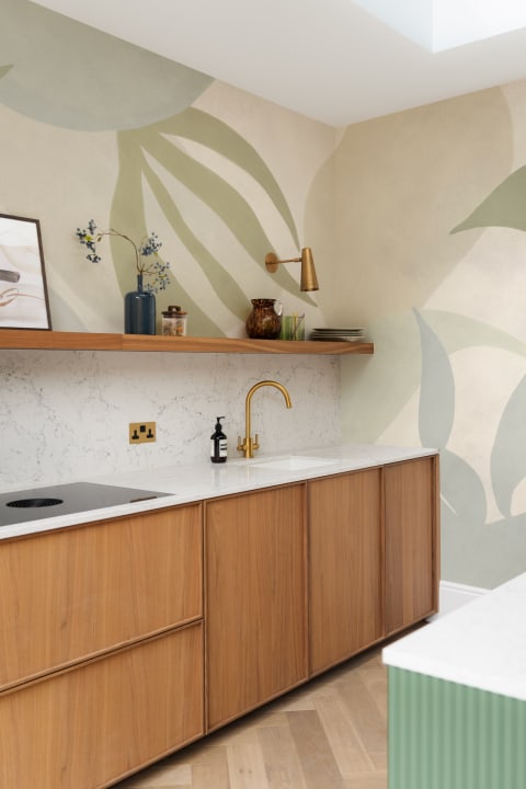 Green Abstract Nature Tropical Vibe Mural