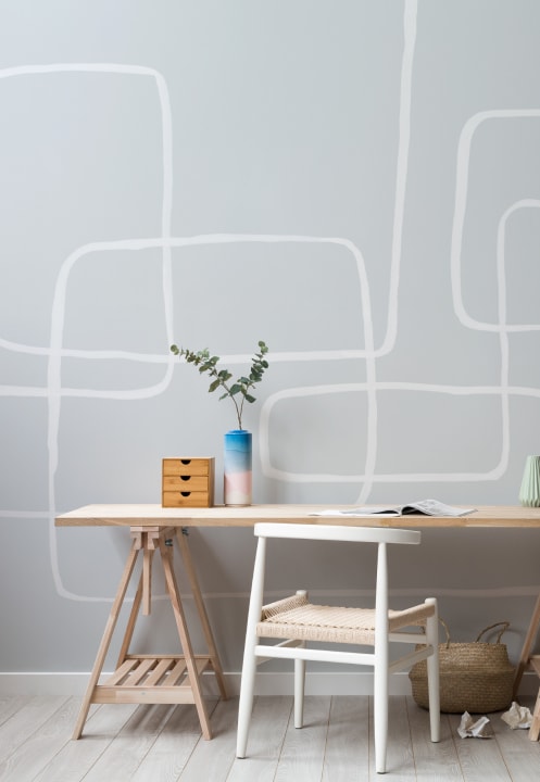 Modern Pastel Abstract Art Wallpaper Mural