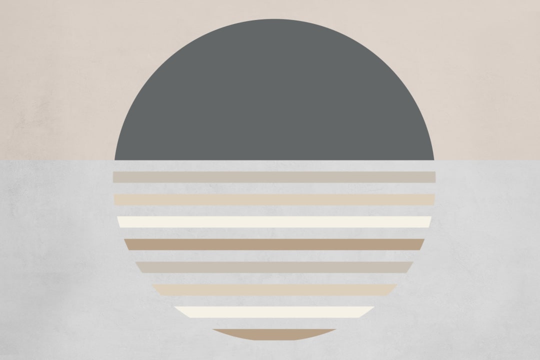 Neutru Abstract Circle Wallpaper Mural