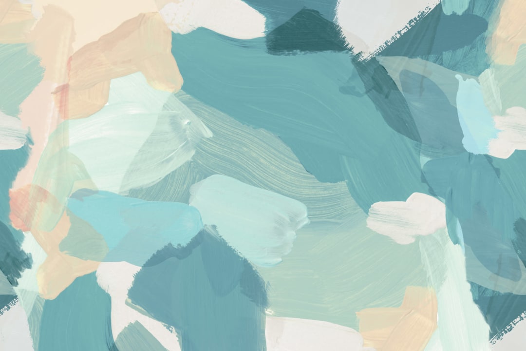 Blue Painted Abstract Art Wall Mural