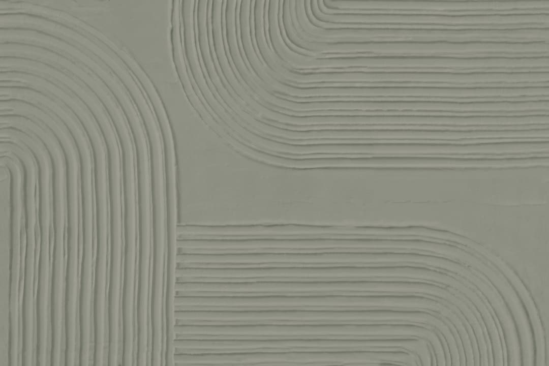 Fototapeta z zielonymi rzeźbionymi abstrakcyjnymi zakrzywionymi liniami