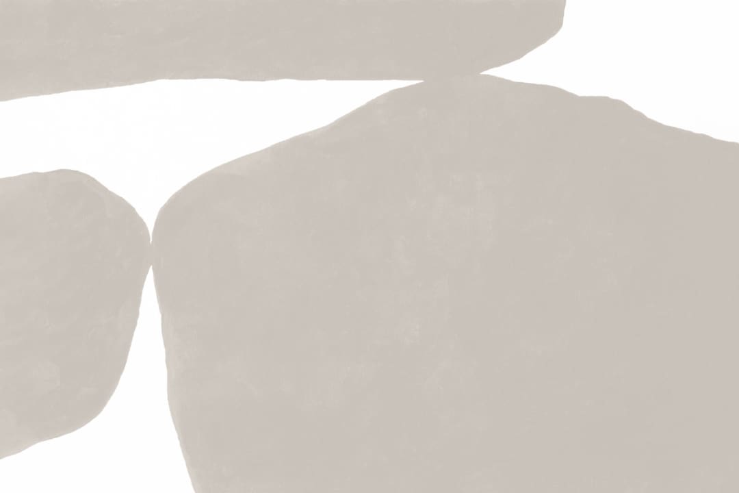 Minimal Abstract Shapes Wall Mural in Beige with Textured Plaster Effect