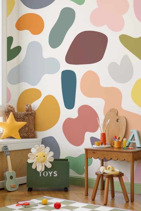 Colorful Abstract Shapes Wall Mural