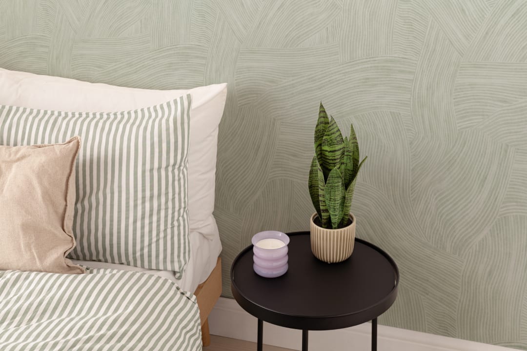 Green Layered Curved Shapes Wallpaper