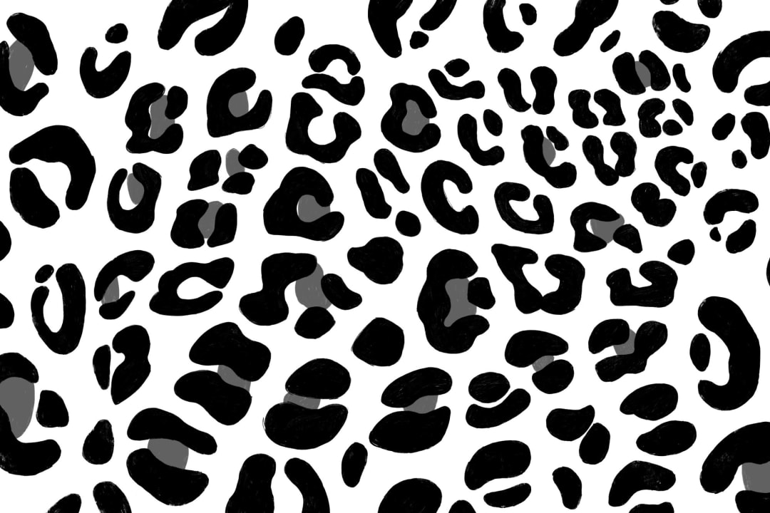 Black & White Leopard Print Wallpaper Mural