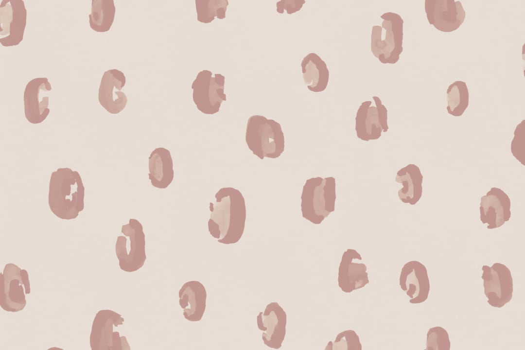 Pink and Neutral Watercolor Leopard Print Repeat Pattern Wallpaper