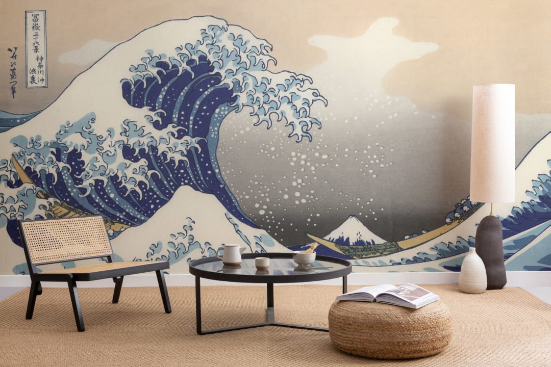Fototapeta Wielka fala u wybrzeży Kanagawy autorstwa Hokusai