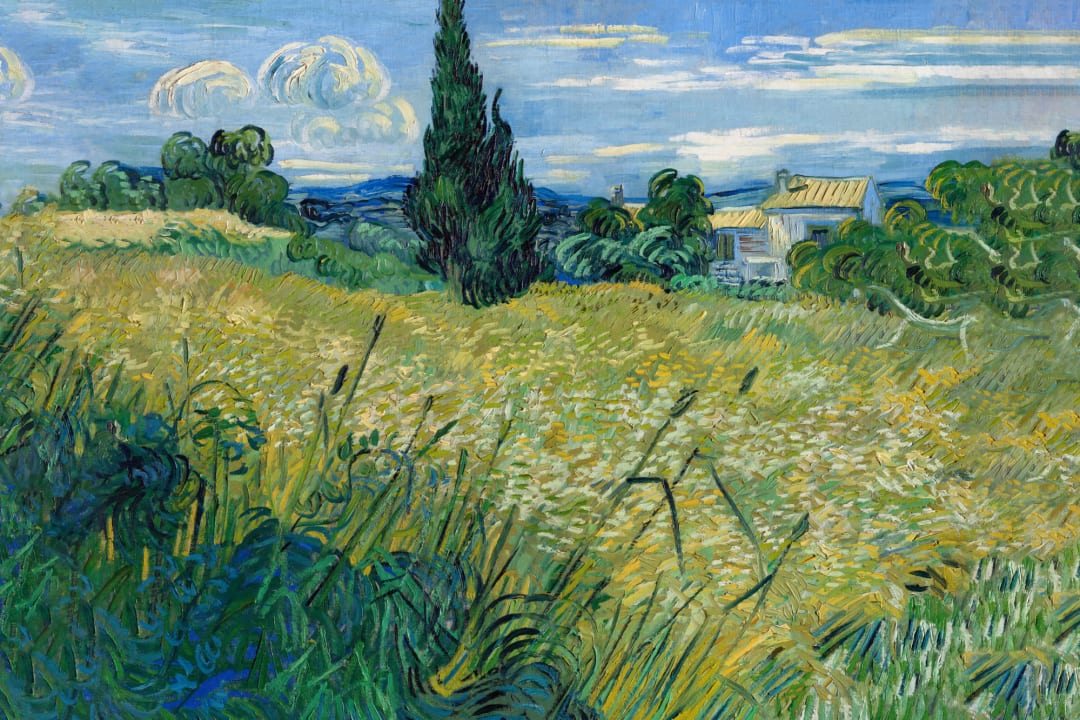 Papel Pintado Campo de Trigo con Cipreses de Van Gogh