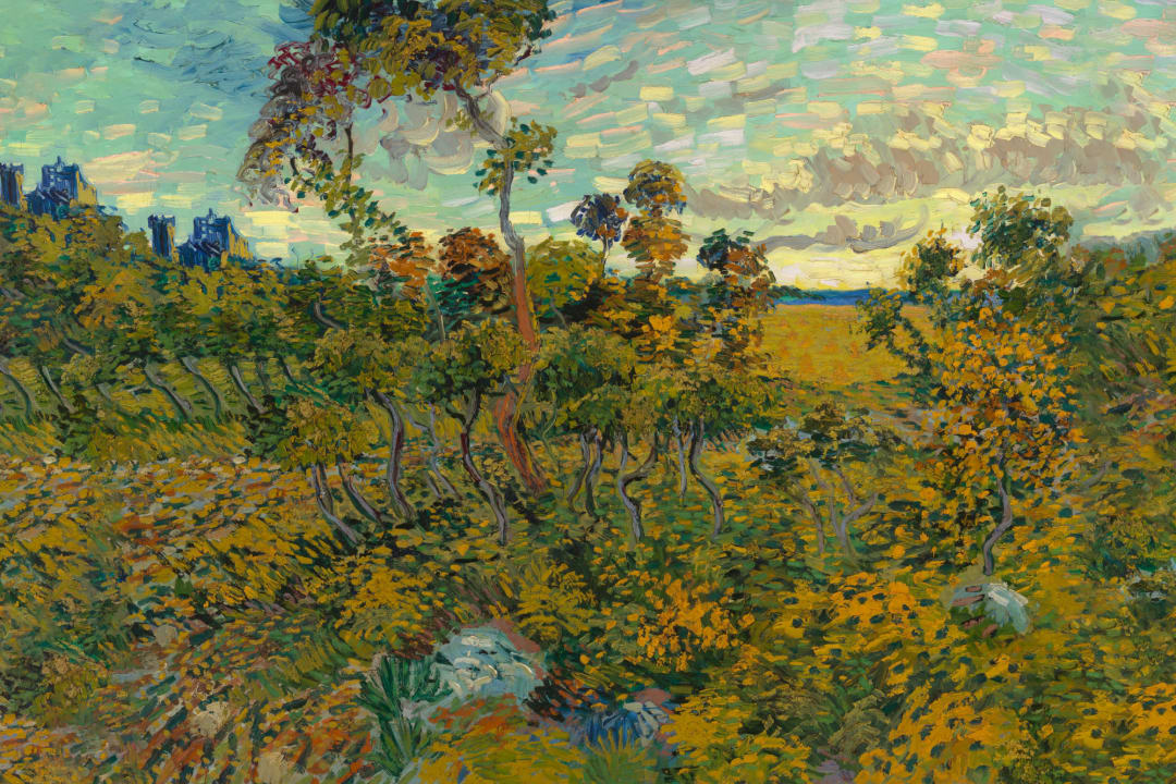 Sunset at Montmajour by Vincent Van Gogh Mural