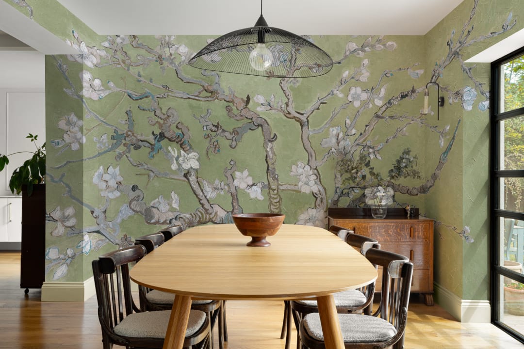Grön mandelblomma av Vincent Van Gogh Mural-tapeter