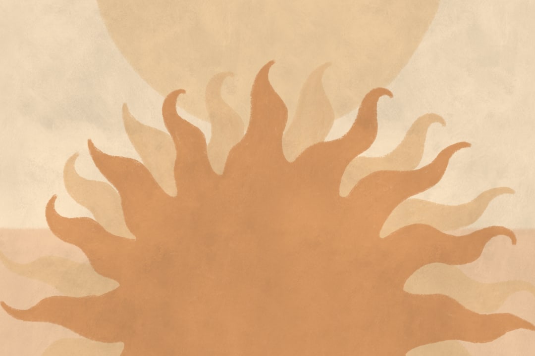 Beżowa fototapeta ścienna Sunburst Boho Nature