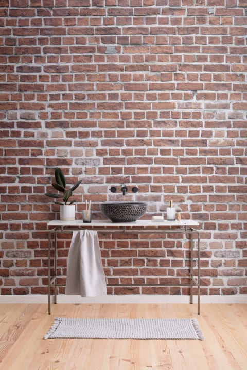 Weathered Red Brick Wallpaper Mural