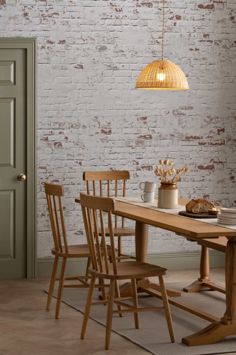 White Warehouse Brick Wallpaper Mural