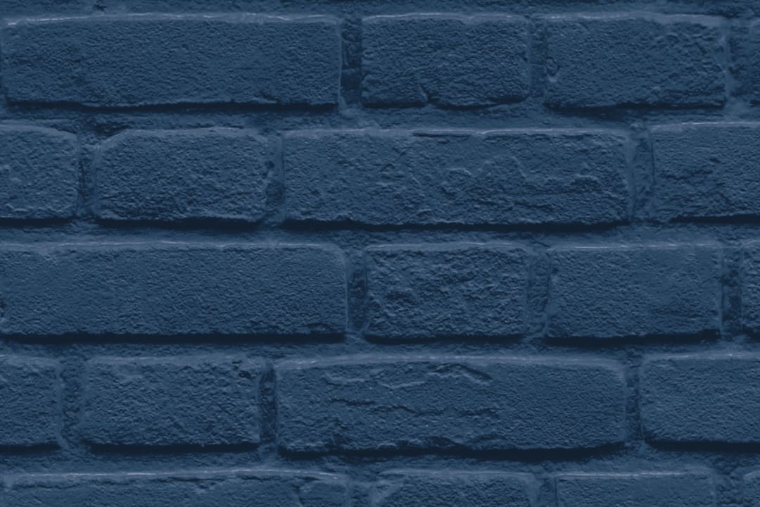Deep Blue Brick Wallpaper Mural