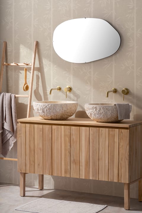 Neutral Watercolor Bamboo Wallpaper
