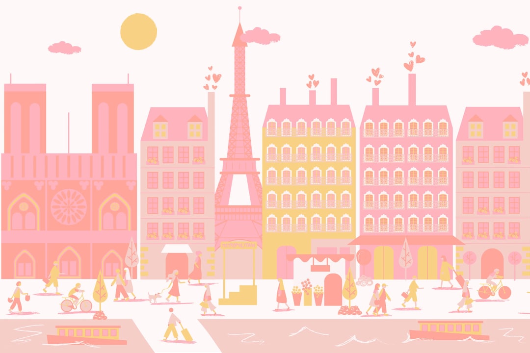 Pink Paris City Living Tapetmaleri