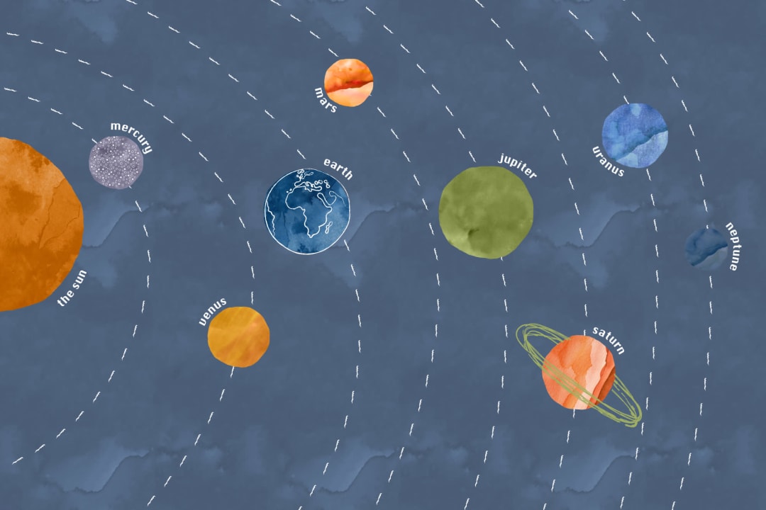 Kids Solar System Planets Wallpaper Mural