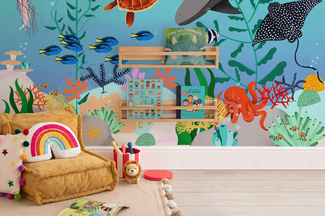 Papier Peint Panoramique Sous la Mer pour Enfants