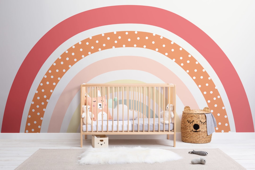 Nursery Rainbow seinämaalaus tapetti