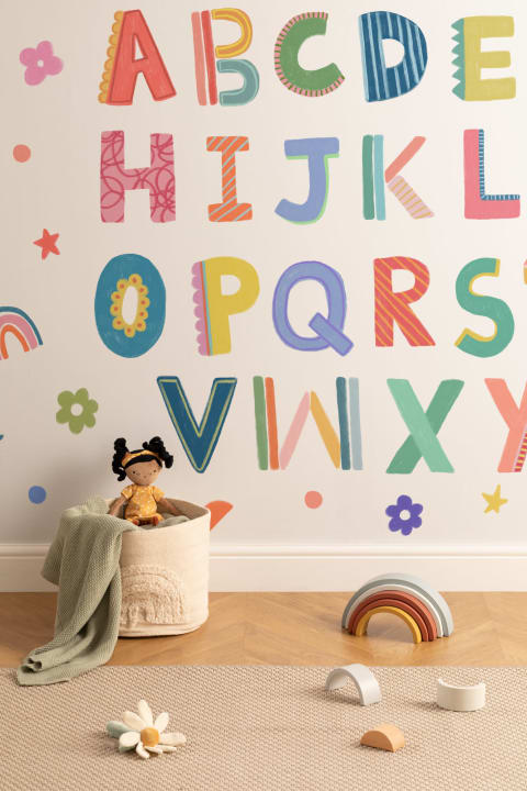 Colorful Kids Alphabet Mural