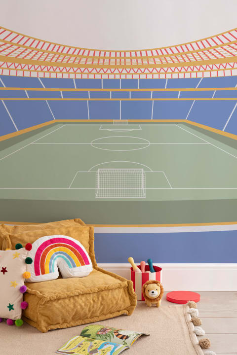 Murale du stade de football Kids Blue