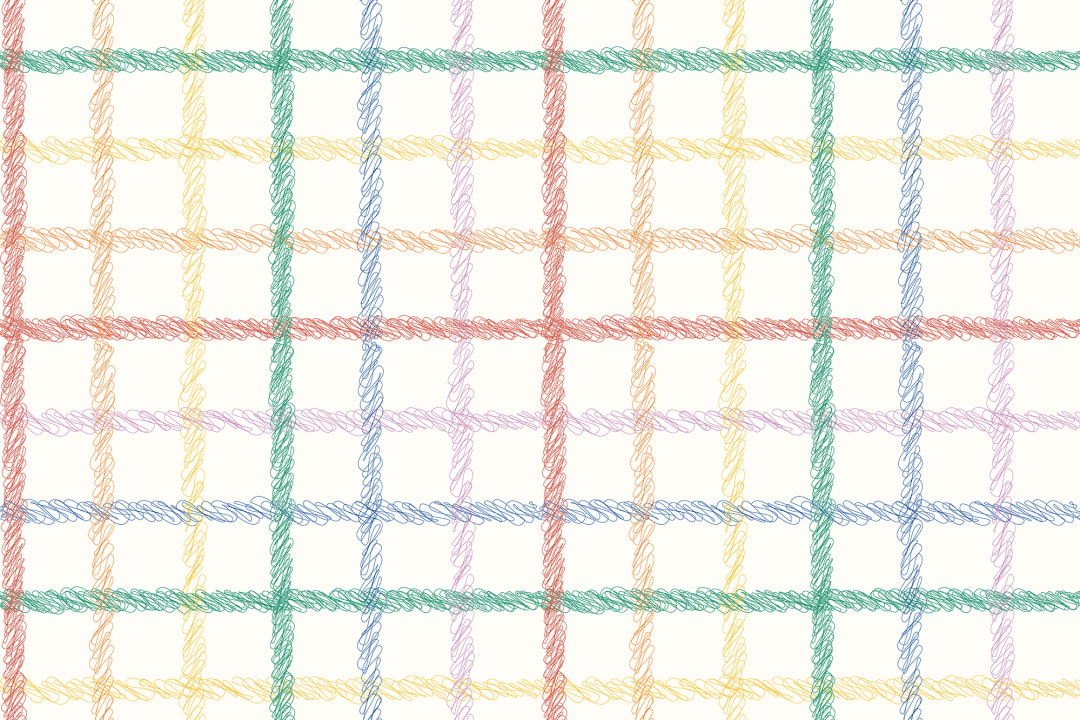 Multicolor Fun Hand Drawn Grid Wallpaper