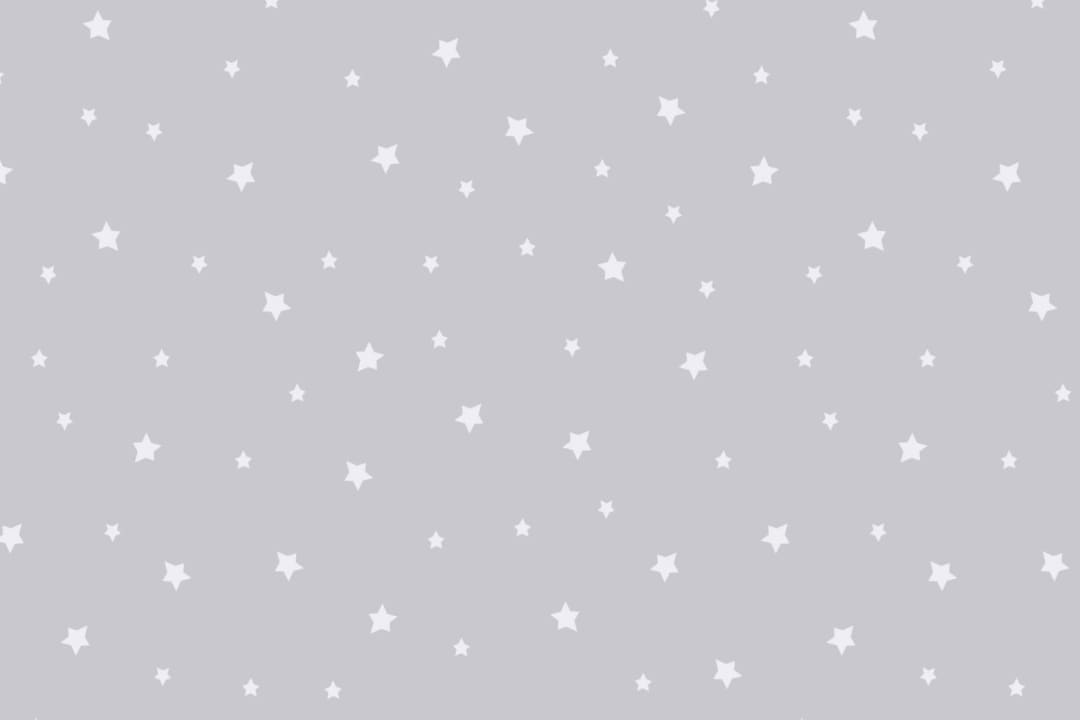 Gray & White Small Stars Repeat Pattern Wallpaper