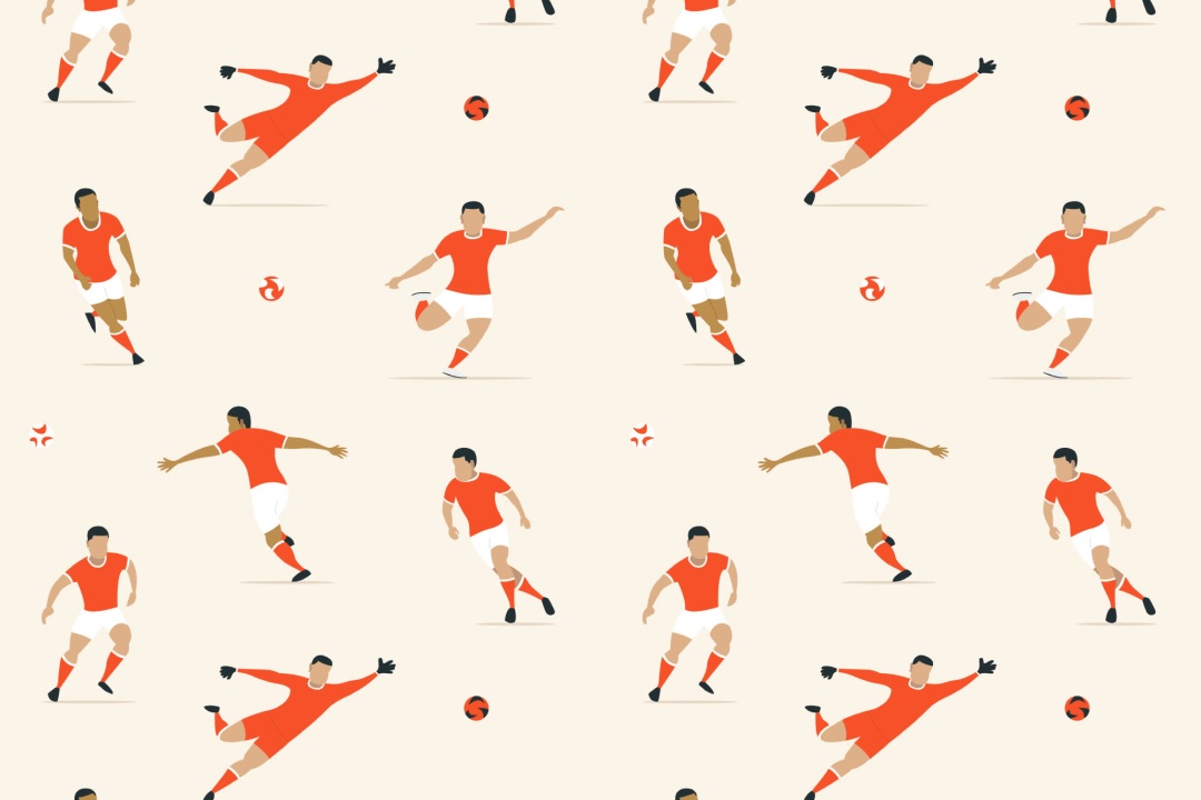 Kids Red Soccer Players Wallpaper