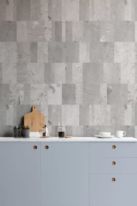 Photographic Gray Concrete Pattern Wallpaper Mural