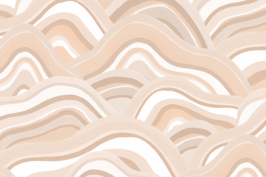Neutral Abstract Dunes Painted Mural