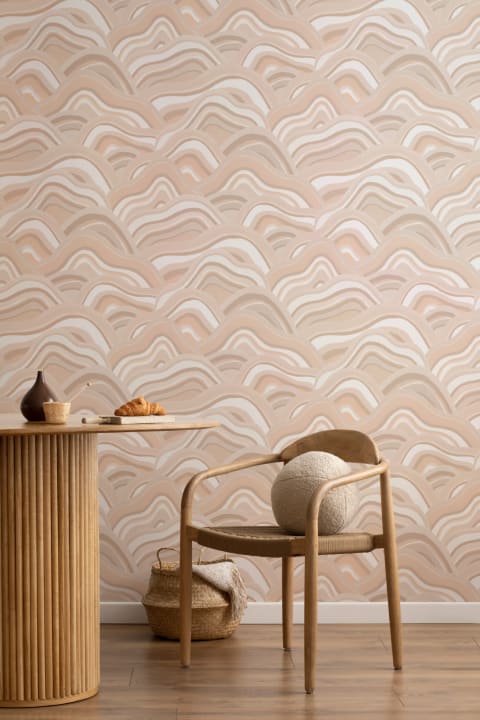 Bej Abstract Painted Dunes tapet