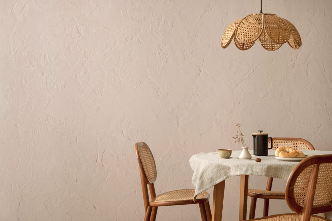 Textured Plaster Effect Wall Mural in Soft Neutral