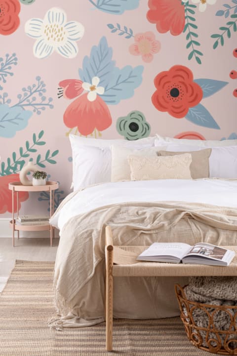 Jasmine Floral Wallpaper Mural