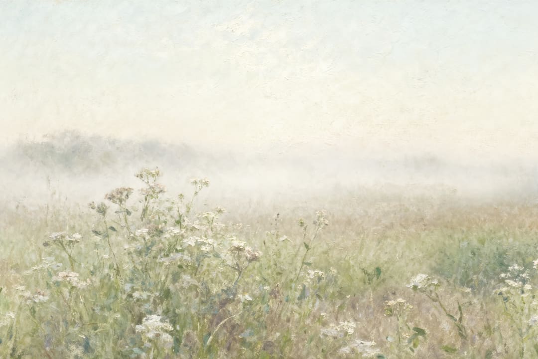 Multicolor Quiet Meadow Light Pastel Nature Mural