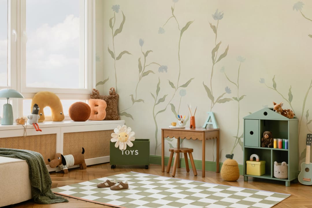 Multicolor Watercolor Floral Classic Wallpaper Mural