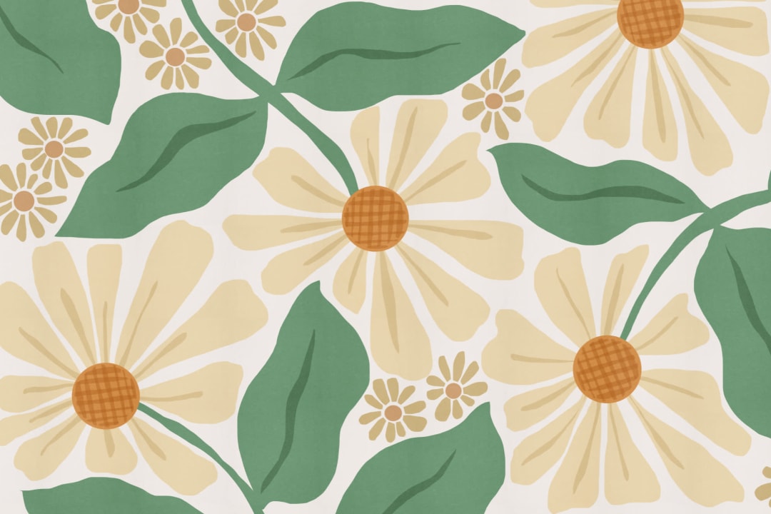Mare Daisy Flower Market Wallpaper Mural
