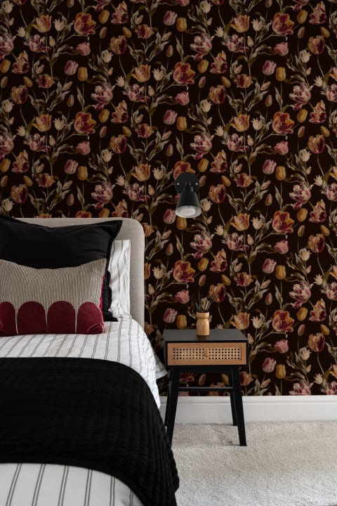 Dark Vintage Floral Elegance for Statement Walls Mural