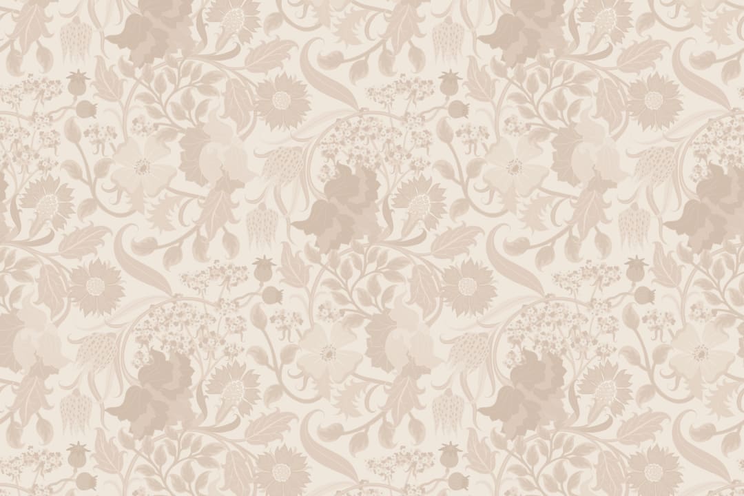 Beige årgång Tistel blommig tapet