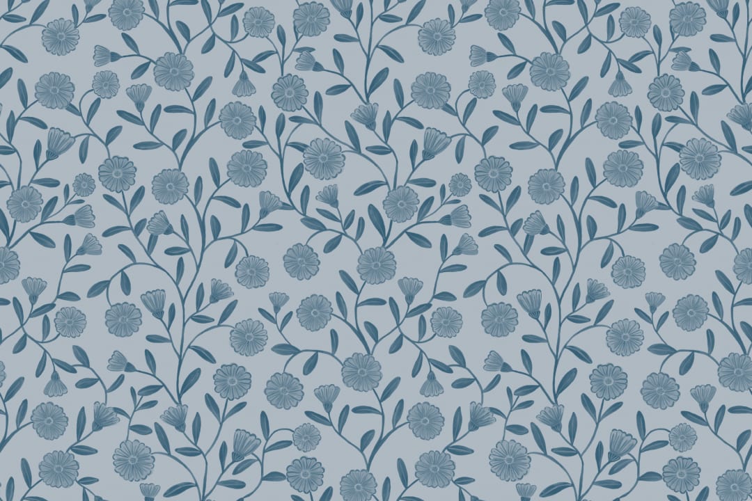 Blue Cute Ditsy Daisy Wallpaper