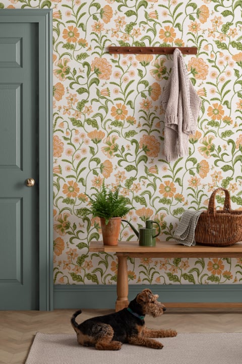 Multi indisk stil blomstertapet